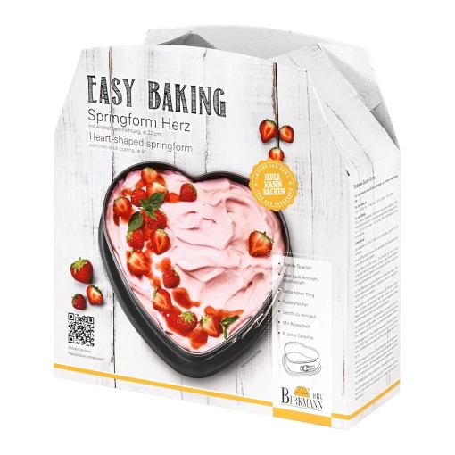 Разъёмная форма Сердце 22 см Easy Baking BIRKMANN тёмно-серый